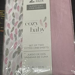 2 New Fitted Crib Sheets