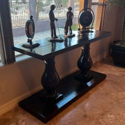 Console Table - Dark Brown Wood