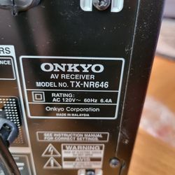 Onkyo Tx-nr646