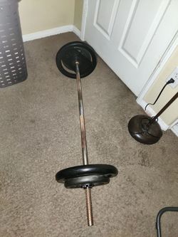 Barbell and weight set