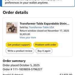 Transformer Table - Solid Wood Extendable Dining Table, Seats 2-12, Expandable Dining Room Table, Space-Saving Furniture, Kitchen and Dining Room Furn