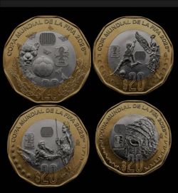 Mexico world cup commemorative coins