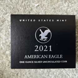 2021 American Eagle One Ounce Silver Uncirculated Coin 21EGN