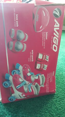 Girls skates with helmet size 4