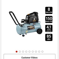 🛠️ McGRAW 8 Gallon, 150 PSI Oil-Free Air Compressor - LIKE NEW! 🛠️