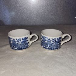 Vintage 2 Churchill England Coffee Tea Cups 