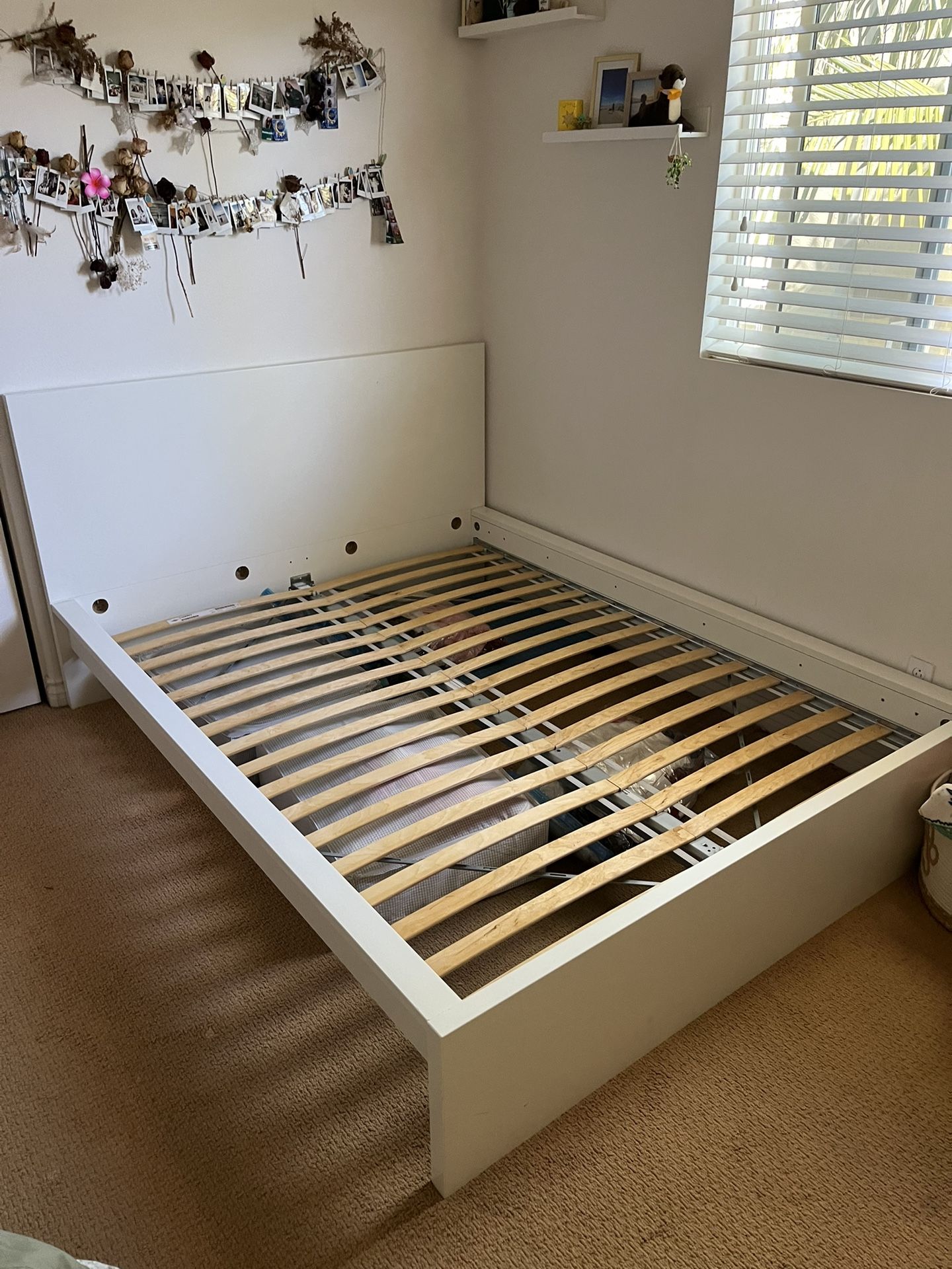 White Malm Queen Ikea Bed Frame