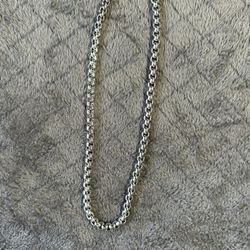 Mens New Without Box 22 Inch Silver  Box  Chain 6mm