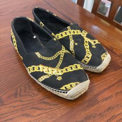 Men’s Versace Chain Print Espadrille Loafers