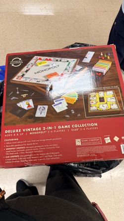 Deluxe Vintage 2-in-1 Monopoly & Clue Game