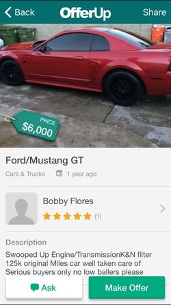 Mustang 2002 $5000