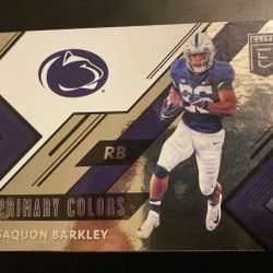 2018 Panini Elite Draft #2 Saquon Barkley Rookie Class Primary Colors RC