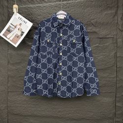 Gucci full-print logo denim jacket