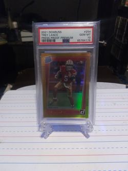 Donruss. Trey Lance Press Proof Psa 10