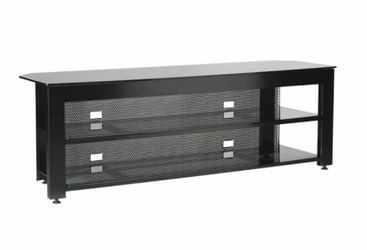 Tempered Glass + Metal TV Stand (up to 70")