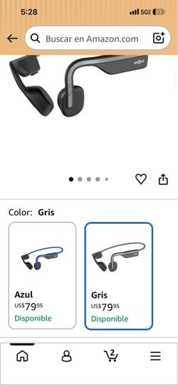 SHOKZ OpenMove - Auriculares deportivos Bluetooth de oreja abierta Diseño de oreja abierta; sonido PremiumPitch; batería de 6 horas y carga rápida