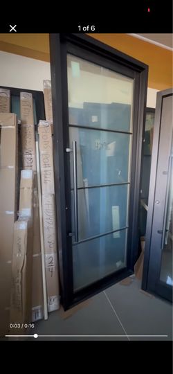 Black glass door 40x95