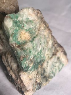 Rocks with gemstones, some fossils
