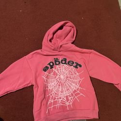 Pink rhinestone spider hoodie 