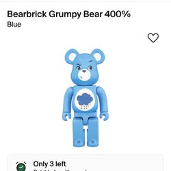 Bearbrick 400% Grumpy bear care bear