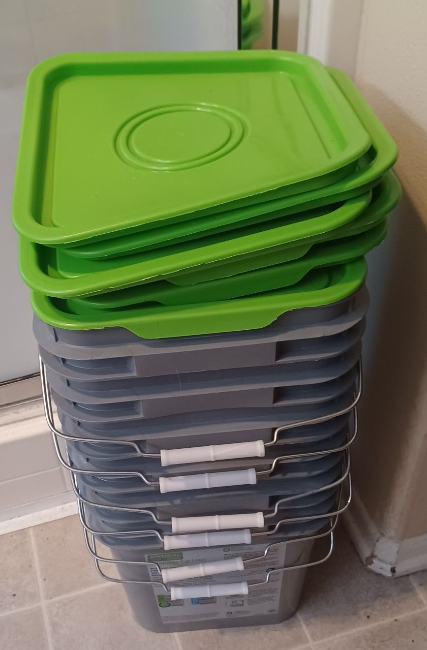 Empty Cat Litter Containers