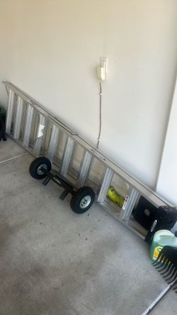 10 foot ladder and 40lb dumbbell
