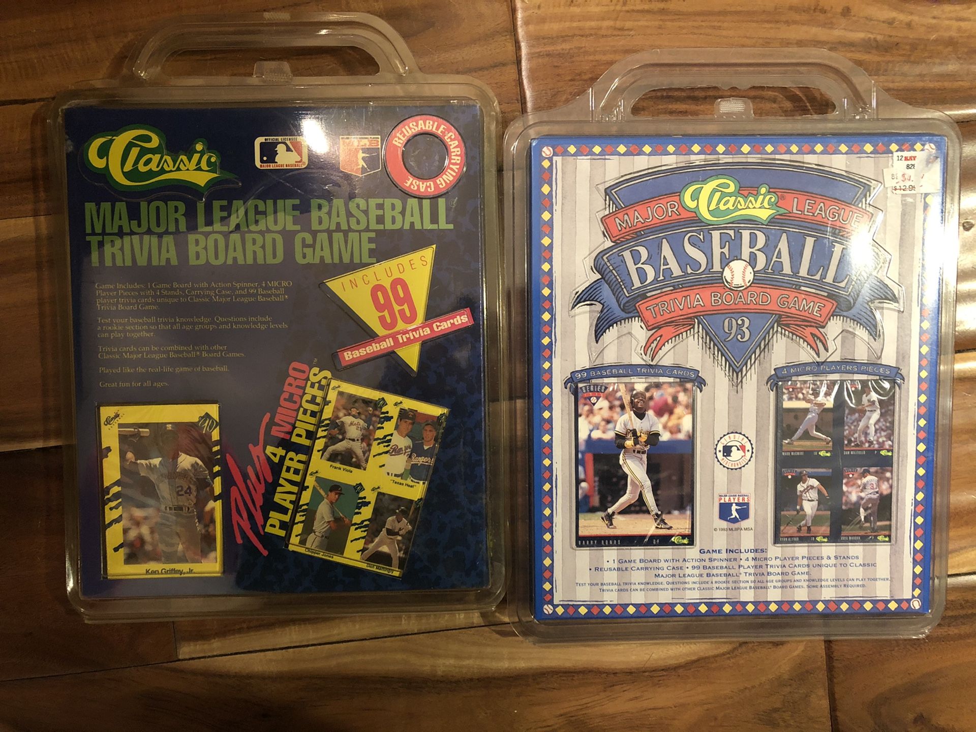 Mlb vintage board game set 1990 and 1993 new