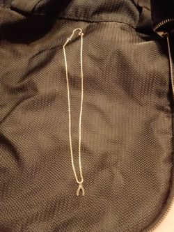 925 silver  wishbone necklace