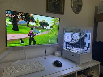 White Gaming Pc Computer Desktop RTX 5060 / Ryzen 5 5500