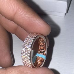 Brand New 4ct Moissanite Ring Size 10 – Rose Gold Finish VS/D Color Ice