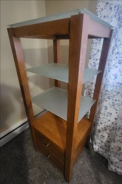 Glass & Wood Entertainment Center