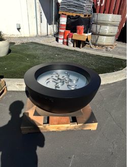 Round Outdoor Gas Fire Pit Bowl
