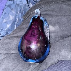 Glass Pear Sculpture 