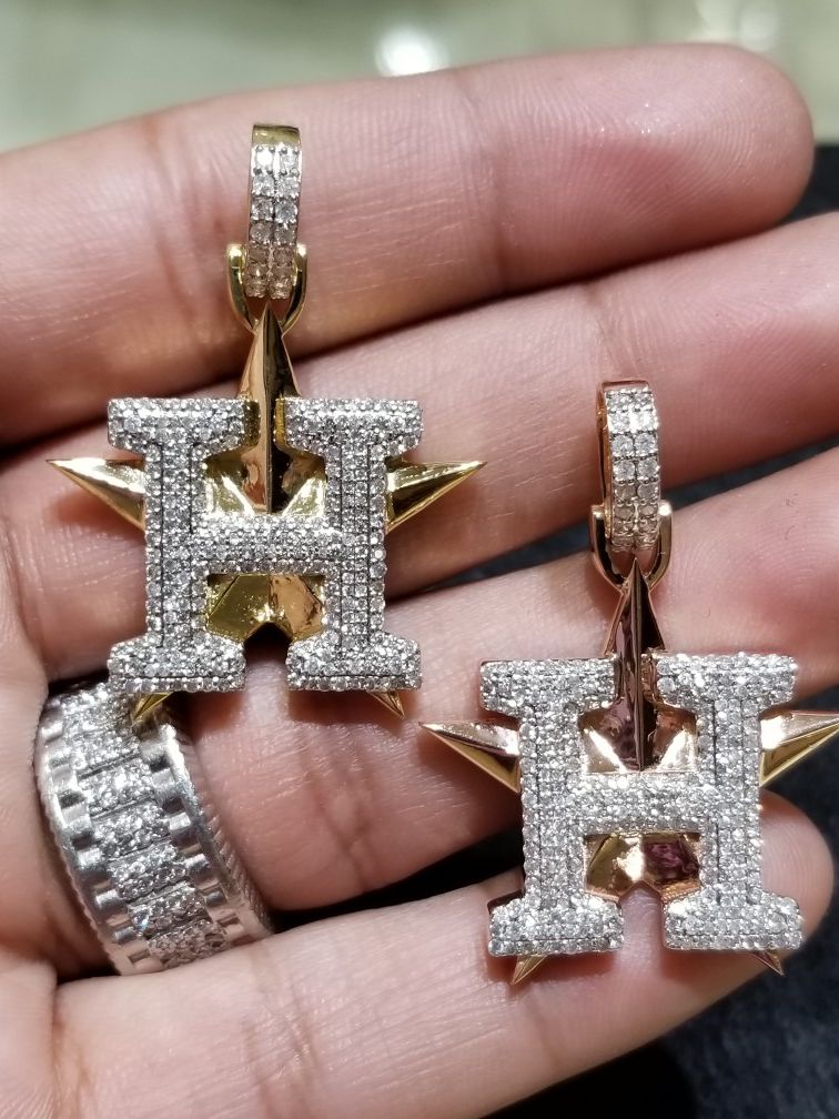 10k Yellow .97carat Gold Houston Texans Diamond Pendant – Monica Jewelers