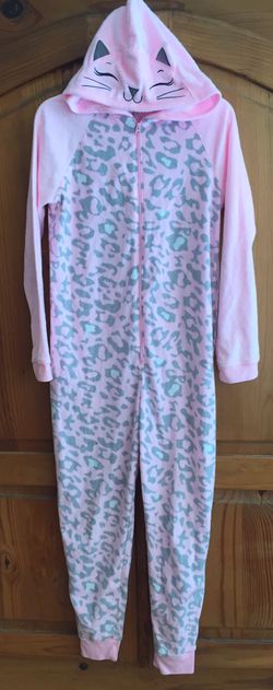 Kids size 12 kitty cat PJ Halloween costume onesie