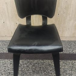 Midcentury Metal Leather Chair 