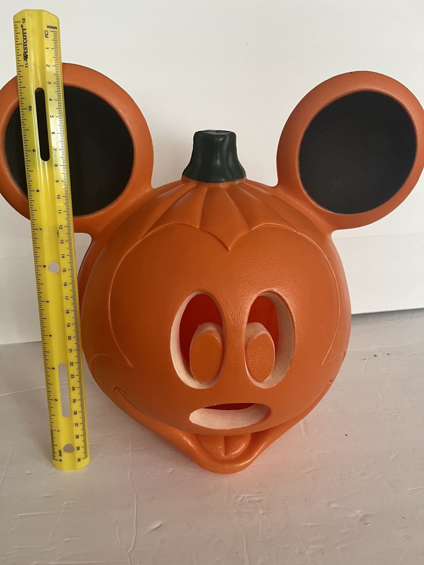Vintage Mickey Mouse Light Up Jack O Lantern Halloween Pumpkin Blow Mold