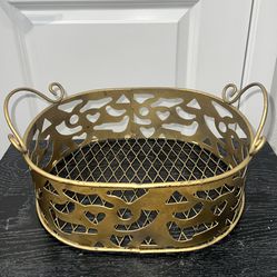 Gold Basket Organizer