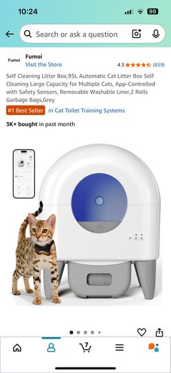 🐾✨ Never-Used Smart Self-Cleaning Litter Box – $150