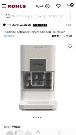 Frigidaire Artisanal Sphere-Shaped Ice Maker, White