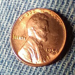 1954 Error Wheat Cent BU