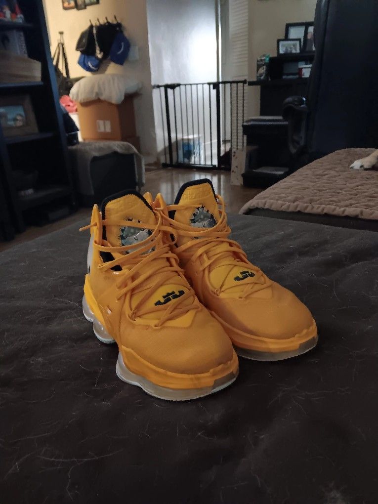 LeBron 19s Mens Size 9 Yellow