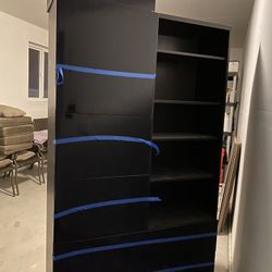 This Is A Beautiful Shelf With Doors  It Also Has (tape On It Onbioudlty)An Extra Smaller One On Top  Nice Shape  Looks Very Good 