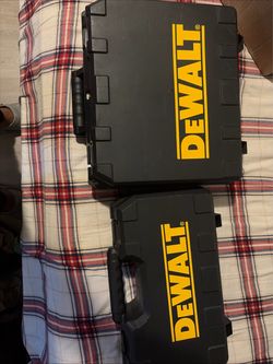 2 Black Dewalt tool cases