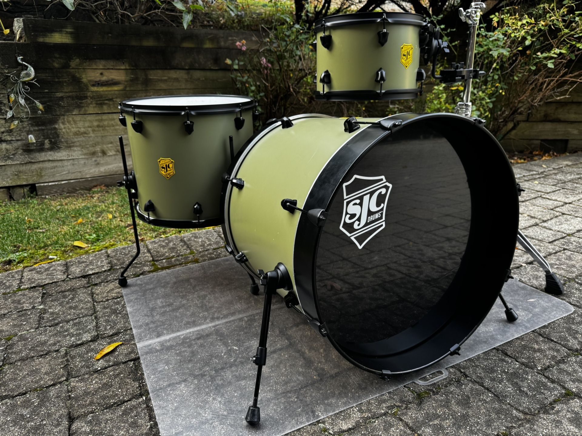 SJC Custom Drums Josh Dun "Bandito" 3-piece Drum Set - Trench Olive