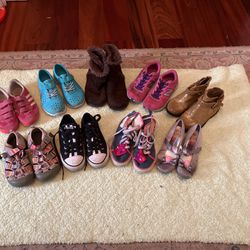 9 Pairs of Girls Size 12 Shoes