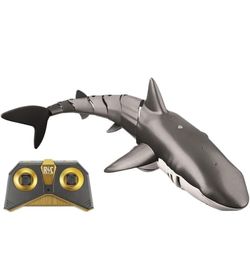 KYMARI RC Shark, RC Shark Suitable for Swimming Pools and Lakes, Simulated RC Shark with Water Spray Function, with LED Light, 2.4Ghz Electric RC Shar