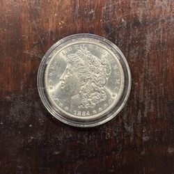 1884-CC MORGAN SILVER DOLLAR 