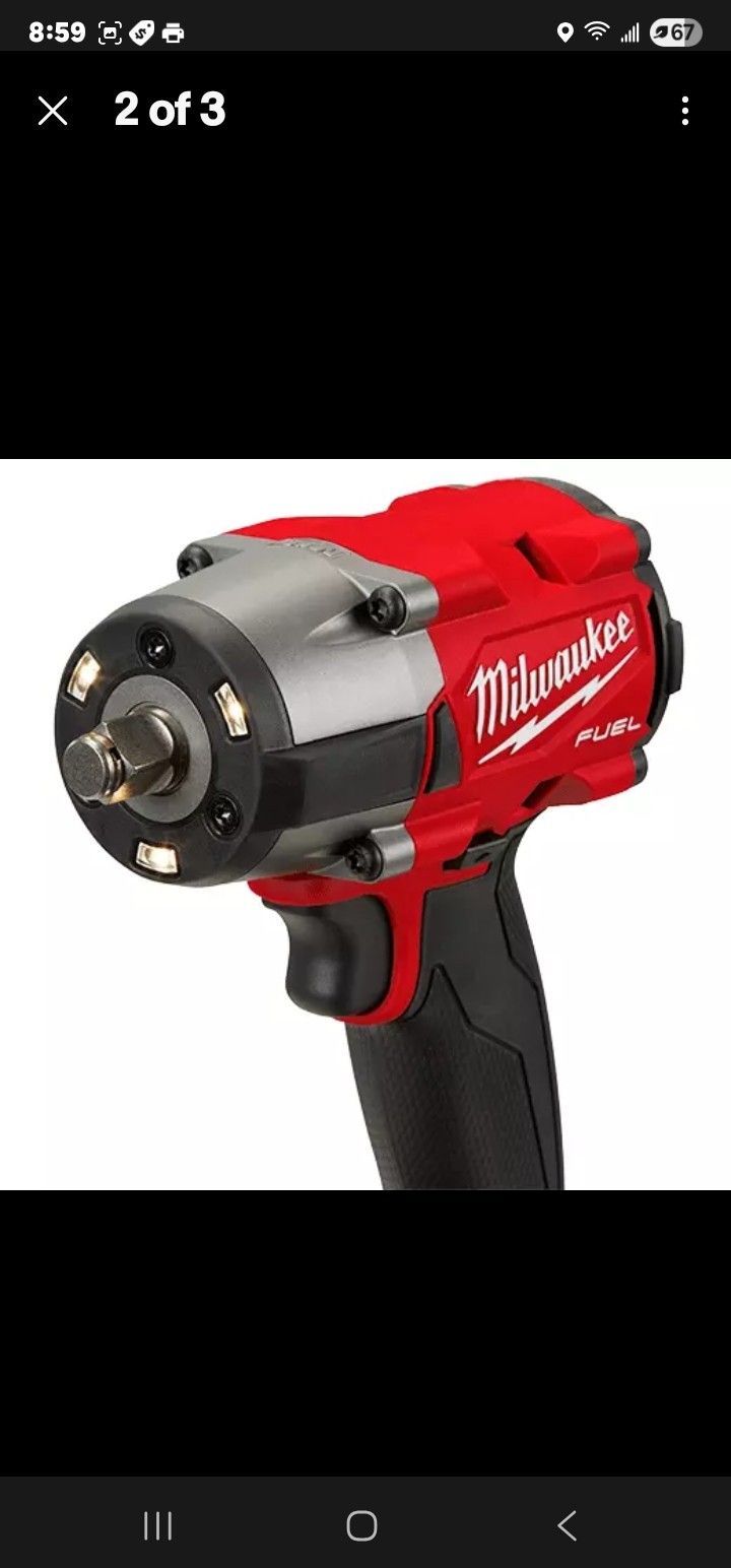 Milwaukee 2962-20 M18 FUELâ„¢ 1/2" Mid-Torque Impact Wrench w/ Friction Ring Bare