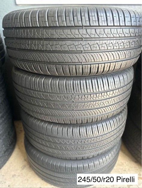 245/50/r20 Pirelli ALL FOUR (4) TIRES